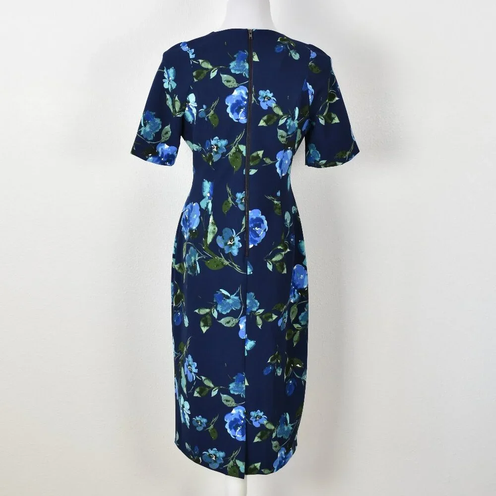 Maggy London Floral Midi Sheath Dress - 6 - Picture 5 of 8